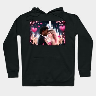 Valentine's Day, Magic mixed Race couple in a Fantasy Land Hoodie